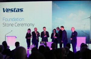 Kamień węgielny pod fabrykę elektrowni wiatrowych Stone Ceremony Vestas